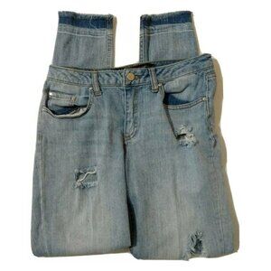 ABS Denim Allen Schwartz Skinny Jeans Womens Size 27 Boho Hippie Festival Grunge